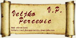 Veljko Perčević vizit kartica